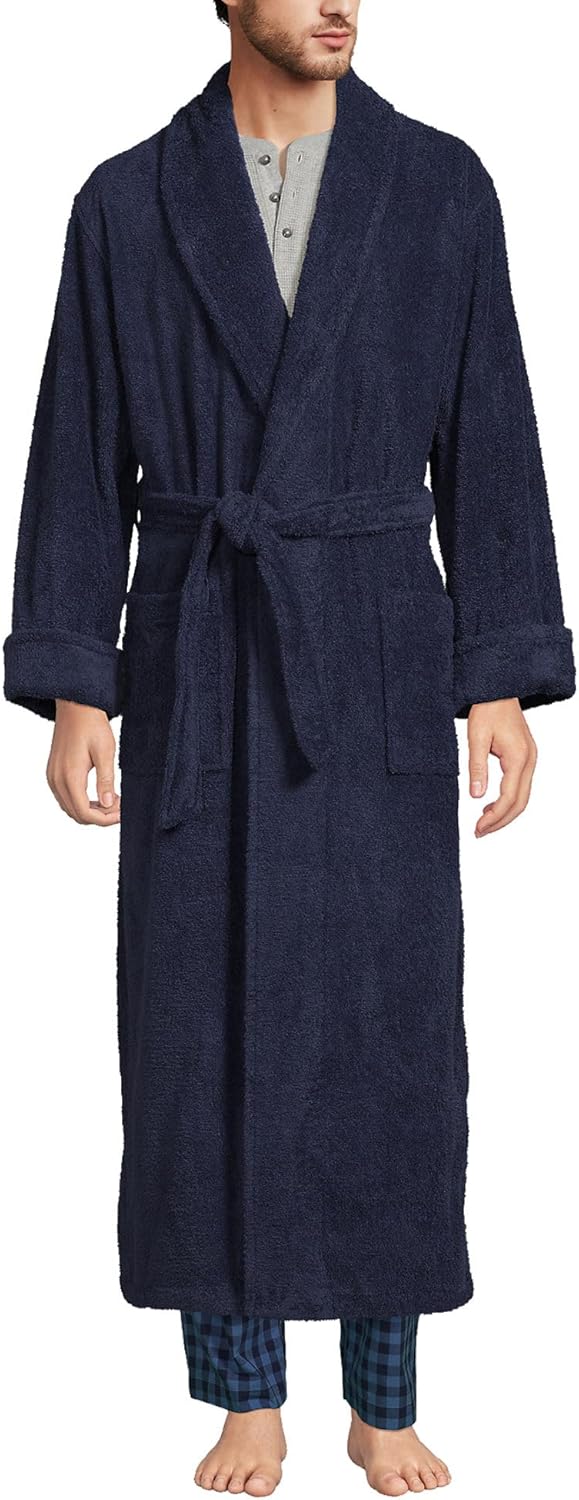 Men's Full Length Turkish Cotton Terry Bathrobe