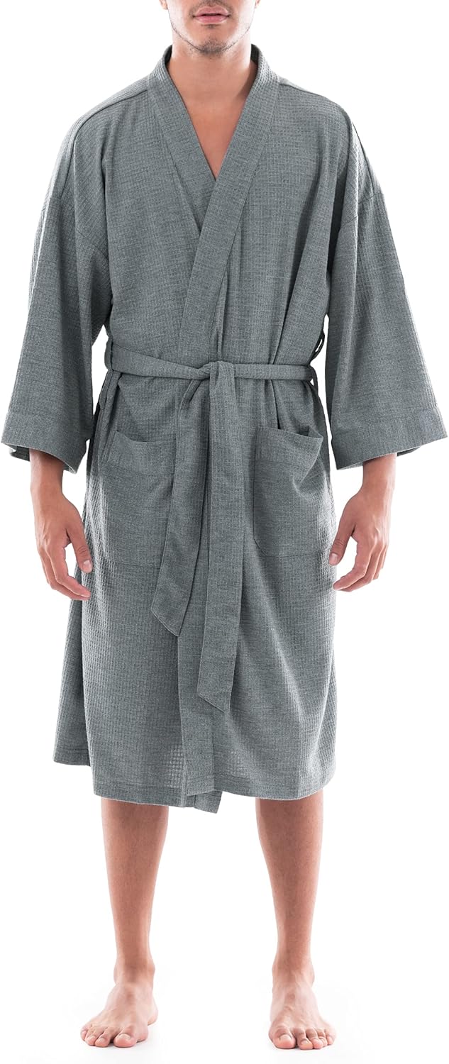 Men's Waffle Kimono Robe