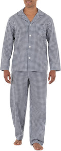 mens Long Sleeve Broadcloth Pajama Set